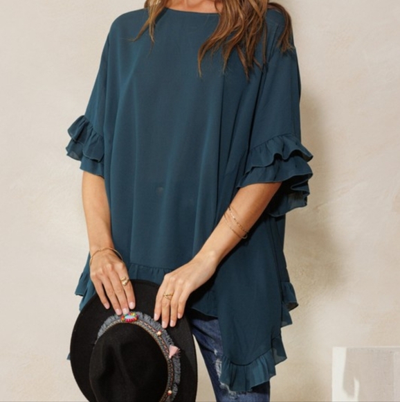 New Oddi Woven Ruffled Top - Picture 1 of 1